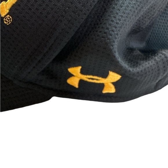 Under Armour Men’s Black/Gold Georgia Tech Breathable Elastic Band Ball-cap S/M - Picture 3 of 6